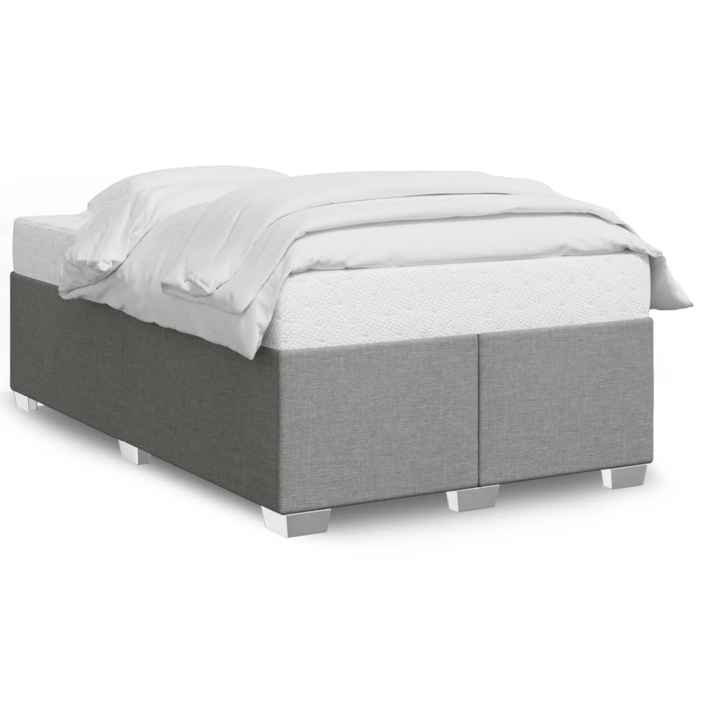 Bed Frame Without Mattress Light Grey 120 X 190 Cm Fabric