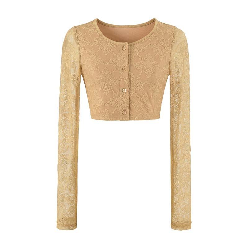 Pure Desire Lace 2-Piece Dress Set Slim Fit Cami Mini Skirt Long Sleeve Cardigan See Through