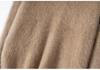 Kang Sai Ni Women's 100% Cashmere Long Brushed Sweater, Old Money Style Knitwear