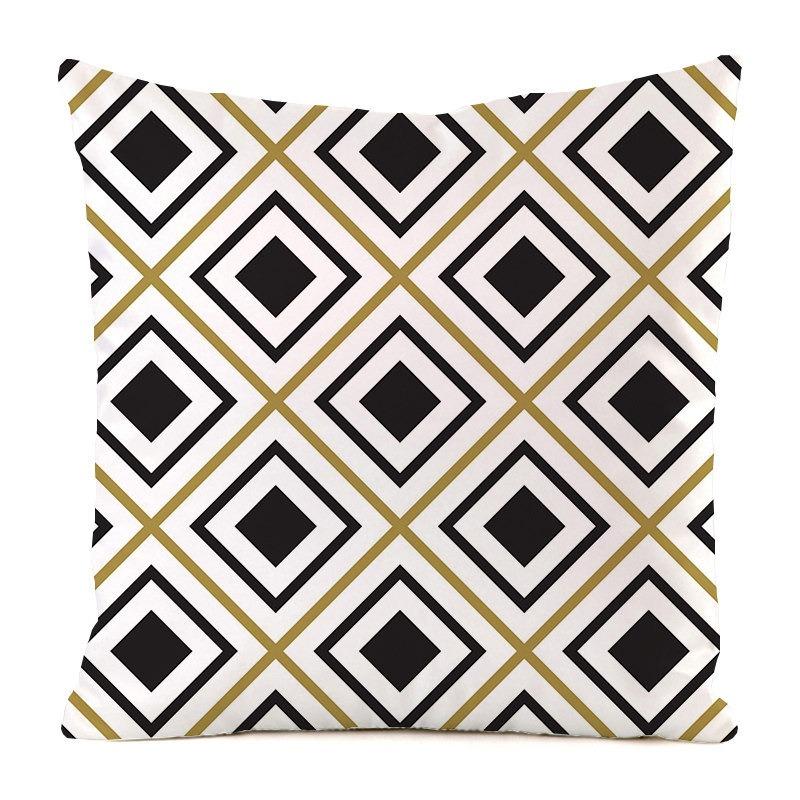 Solo federa per cuscino con motivo a righe geometriche semplici, federa per cuscino di lusso, divano da ufficio, auto, decorazione d'interni