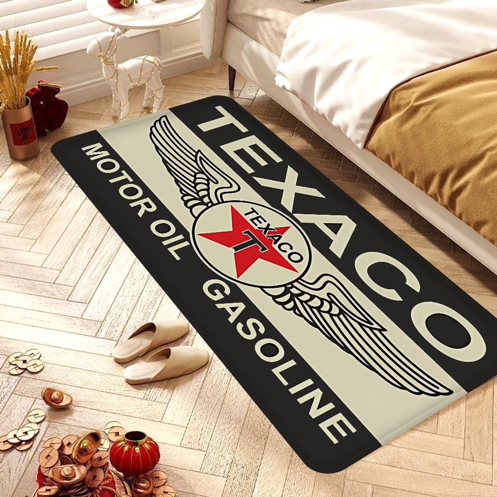 Vintage Texaco Sign Entrance Door Mat Washable Non-Slip Living Room Sofa Chairs Area Mat Kitchen Welcome Doormat