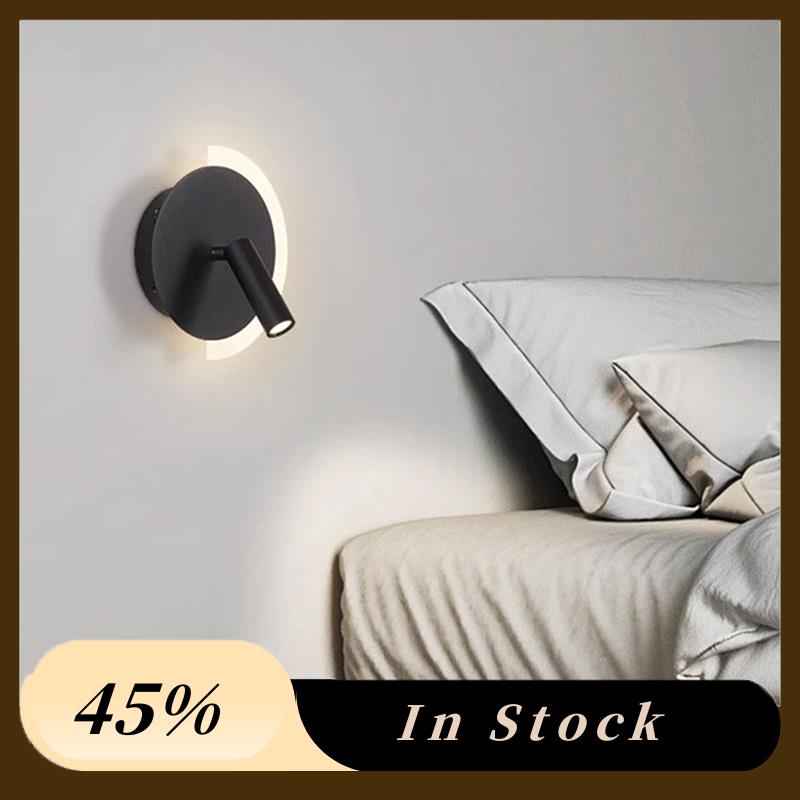 A60zliving Room Bedroom Reading Lighting Led Wall Lamp Spotlight Sconce Wall Light Stair Lamp Corridor Aisle Decor Lighting Blac
