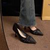Temperament commuter high heels pointed head shallow mouth not tired feet not grinding feet work single shoes women