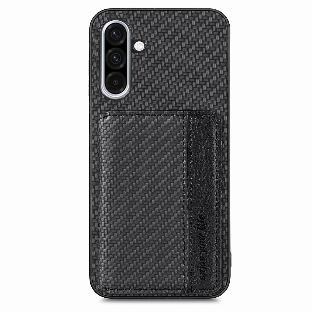 For Samsung Galaxy A36 5G Case RFID Blocking Carbon Fiber Leather Phone Back Cover with Card Holder