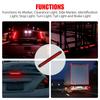 10V‑30V 15LED Brake Turn Rear Light IP67 Waterproof for Trucks Semi   Boat Trailers