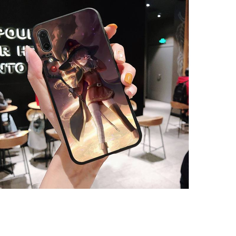 Japan Anime Konosuba Megumin Telefonkasten für Huawei P30 plus P8 lite P9 lite Zurück Coque für Psmart P20 pro P10 lite