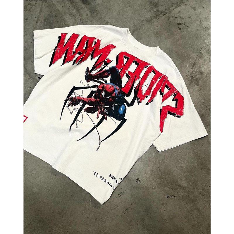 

Men and Women Oversized Darcsport300Regime European and American Spider-Man Plus Spicy Girl Wolf Head American Style Civil White S(Suggestion 40-50kg)