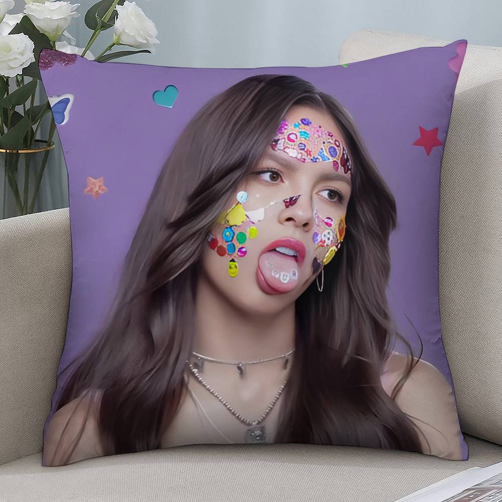 Singer O-Olivias R-Rodrigos Pillow Case Short Plush Double-sided Print Square Throw Pillow Covers Sofa Home Cushion Decor