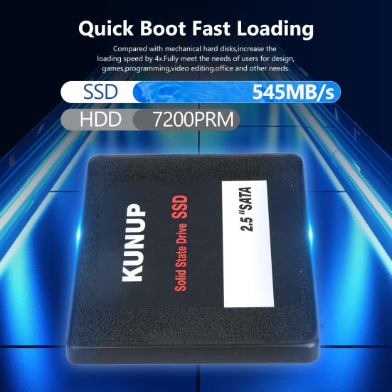 1/2/4TB Internal Solid State Drive Speed Up To 545MB/s Read 530MB/s Write 1920 TBW PC Desktop Laptop SATA III 6Gb/s 2.5-inch SSD