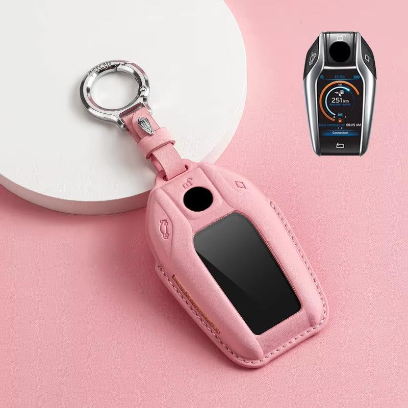 High Quality Leather for BMW X1 X3 F15 3 5 Series G11 F48 F39 520 525 F30 118i 218i 320i Display LCD Remote Car Key Case Cover