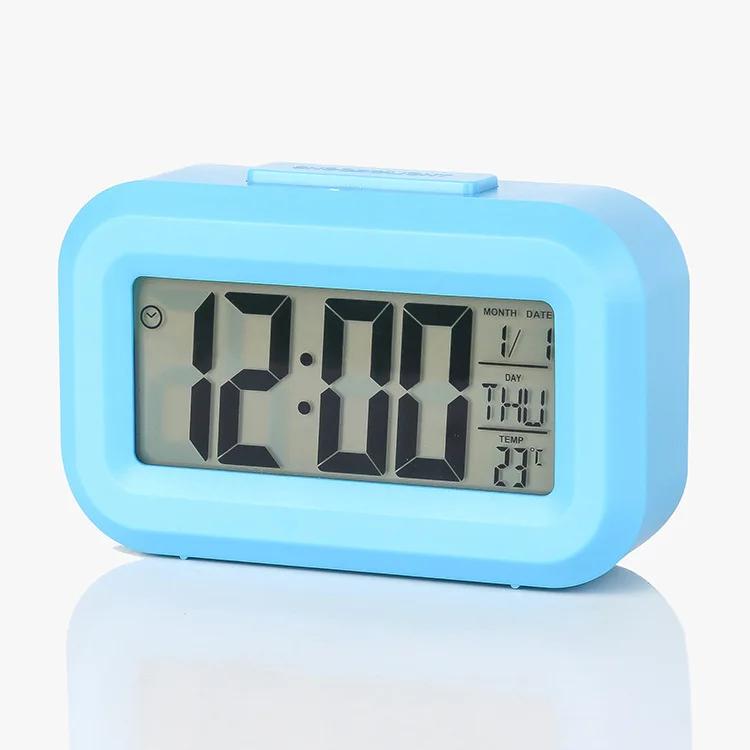 Electronic Clock Date Temperature Function Children's Bedroom Clock Home Offices Desktop Clock Desk Decor Child Alarm Digital