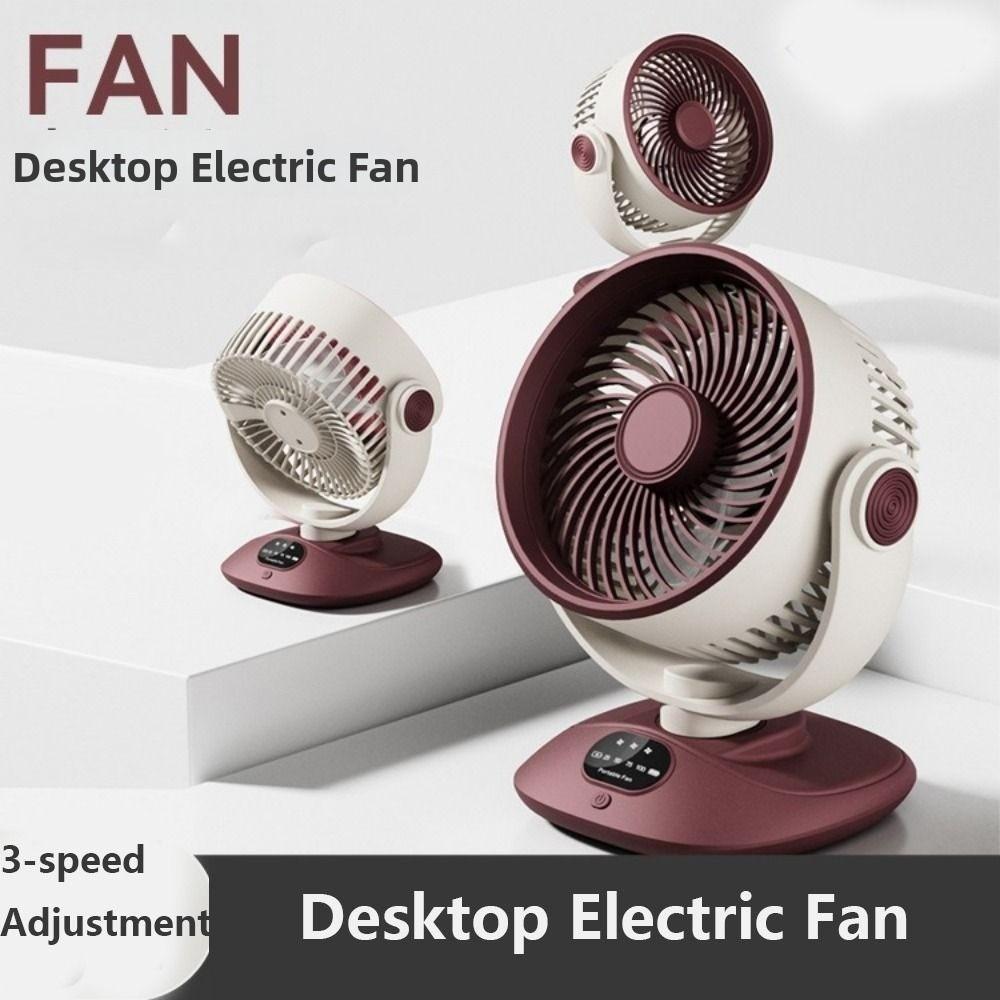 LED Digital Display Air Circulation Fan Type-c Rechargeable Outdoor Camping Fan  Bedroom
