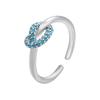 Gold- Twisted Crystal Ring CZ Zircon Gold-plated Brass for Women's Ring Simple Ring Jewelry :VJ293