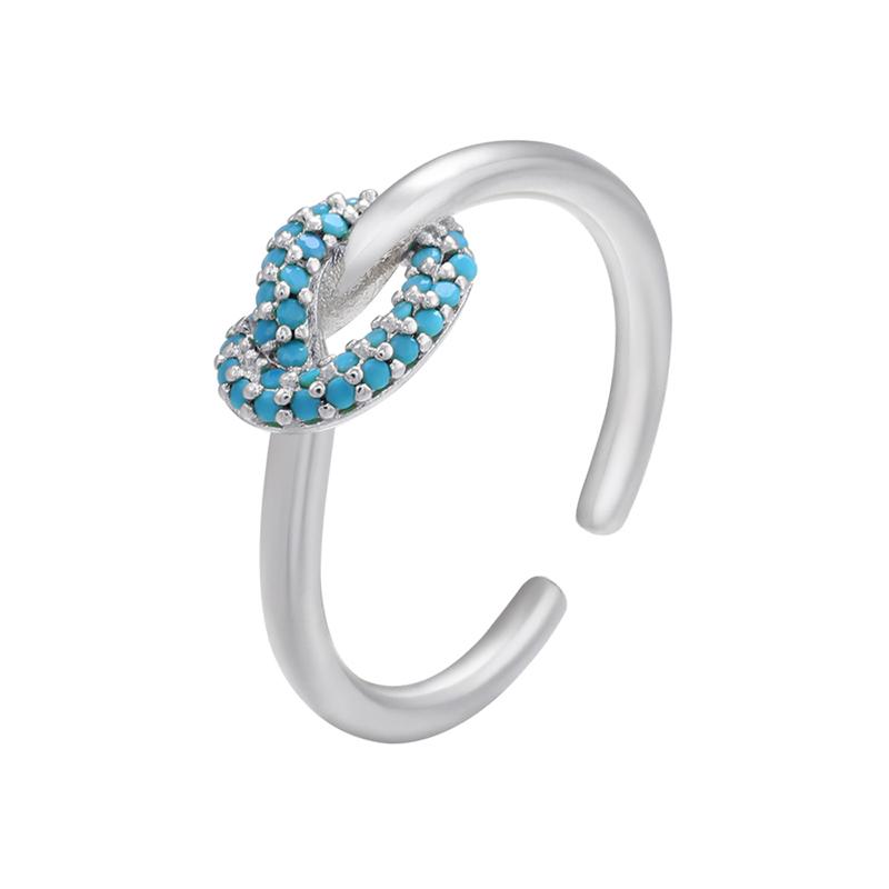 Gold- Twisted Crystal Ring CZ Zircon Gold-plated Brass for Women's Ring Simple Ring Jewelry :VJ293