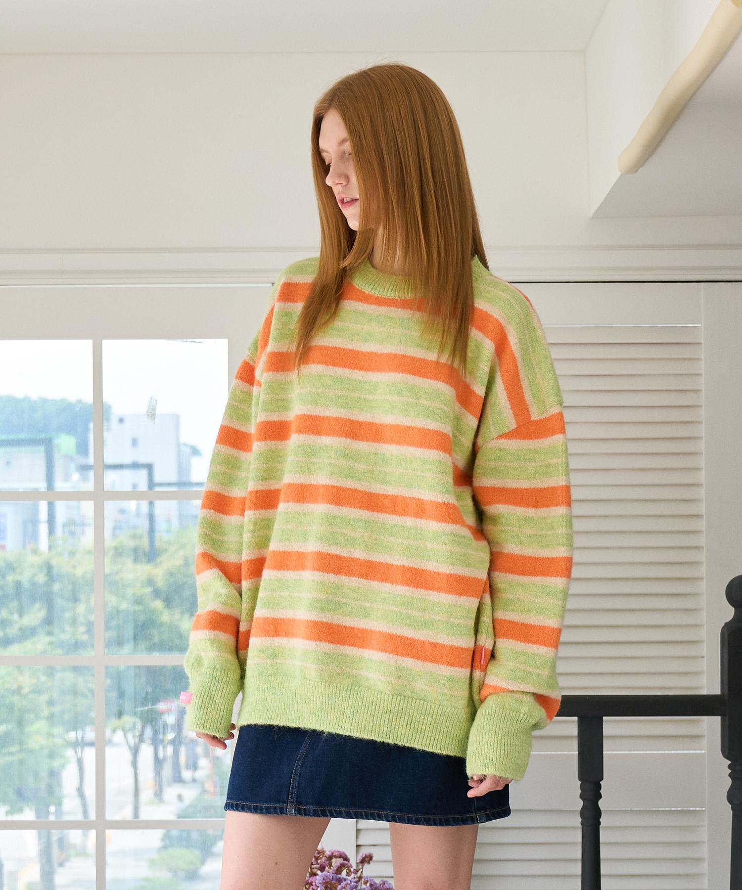 Mad Pink Multi Stripe Knit Green Green/Fresh
