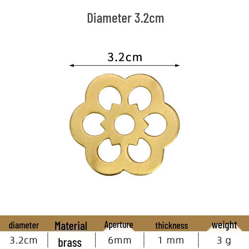 Rondelle Plate en Laiton Vintage avec Poignée Irrégulière et Plaque de Base pour Décoration de Meubles Classiques