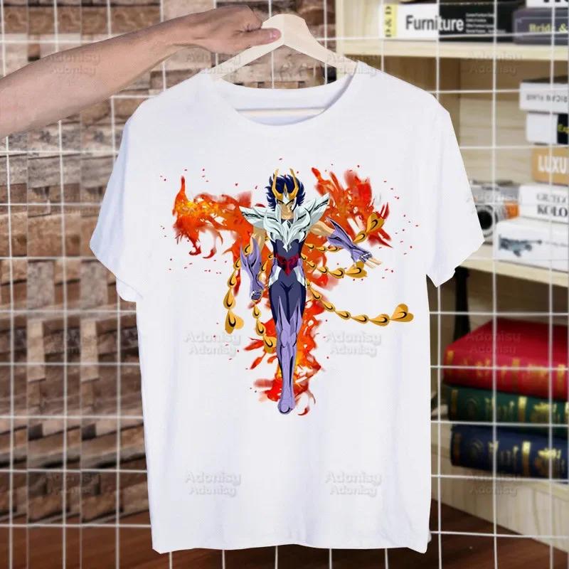 Saint Seiya Anime Manga Phoenix T-shirts Summer Men/Women Hip Hop Funny Print Tshirt Streetwear t shirts Short Sleeve Tops