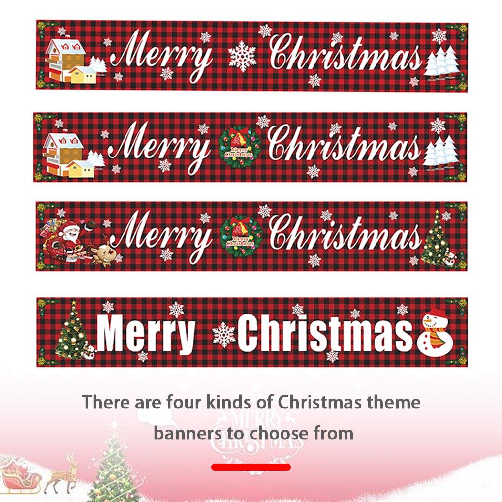 9.7ft Christmas Banner Hanging Background Porch Signs Outdoor Xmas Decor