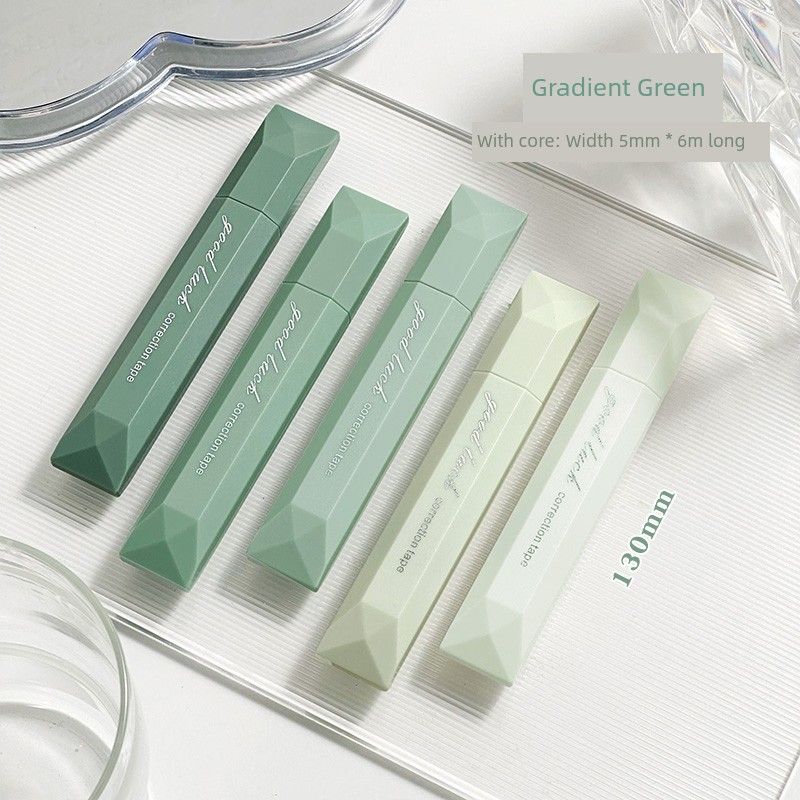 

Three Class Two Good-looking Gradient Correction Tape Junior High School Student Student Only Large Capacity Pen Shape Correction Tape Correction Tape Gradient Green 5