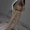 Spring Polyester Casual Suit Set With Pockets For Womens Office Wear