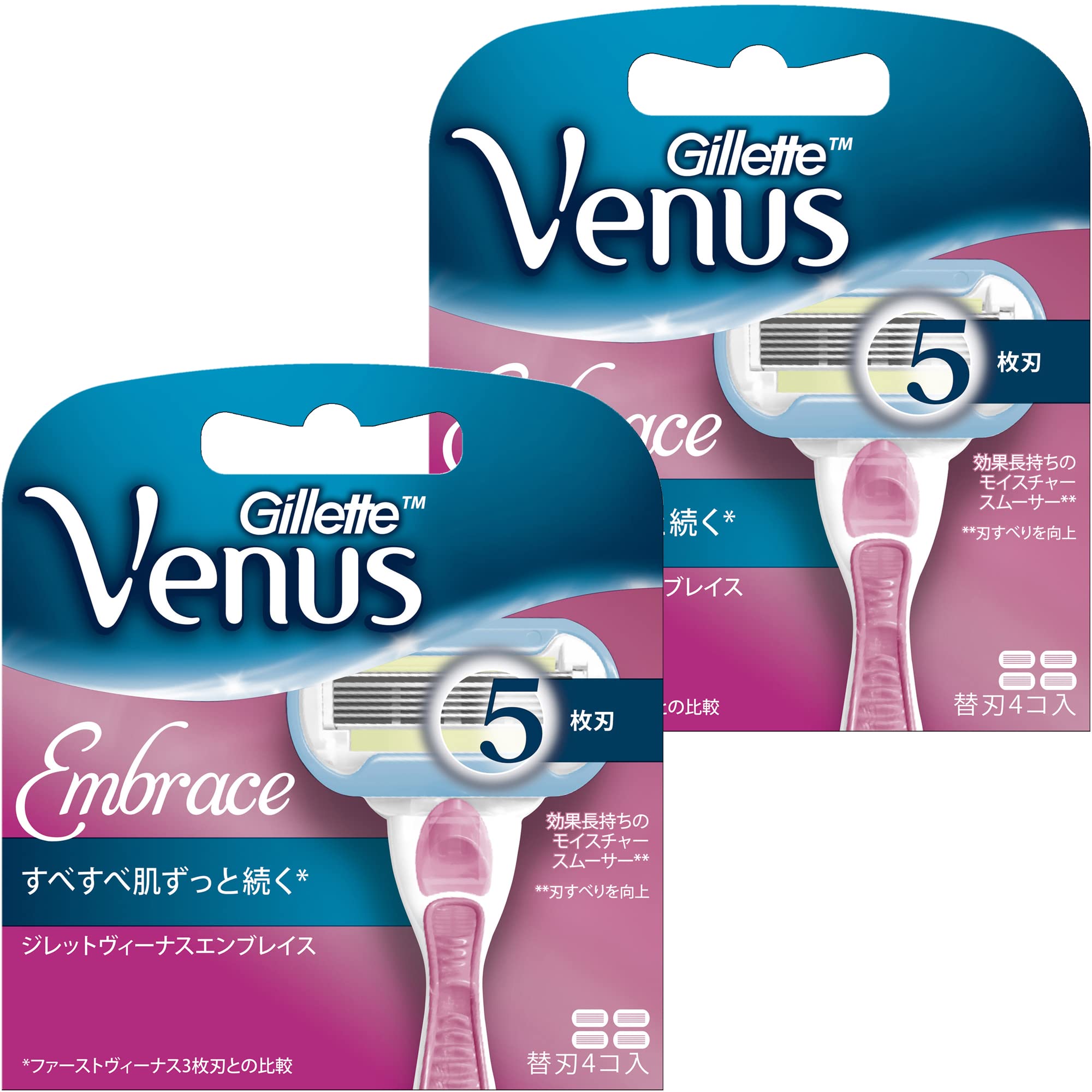 

Gillette Venus Embrace Razor Replacement Blades 4 Pieces x 2 Sets [Bulk Purchase] Women s синий