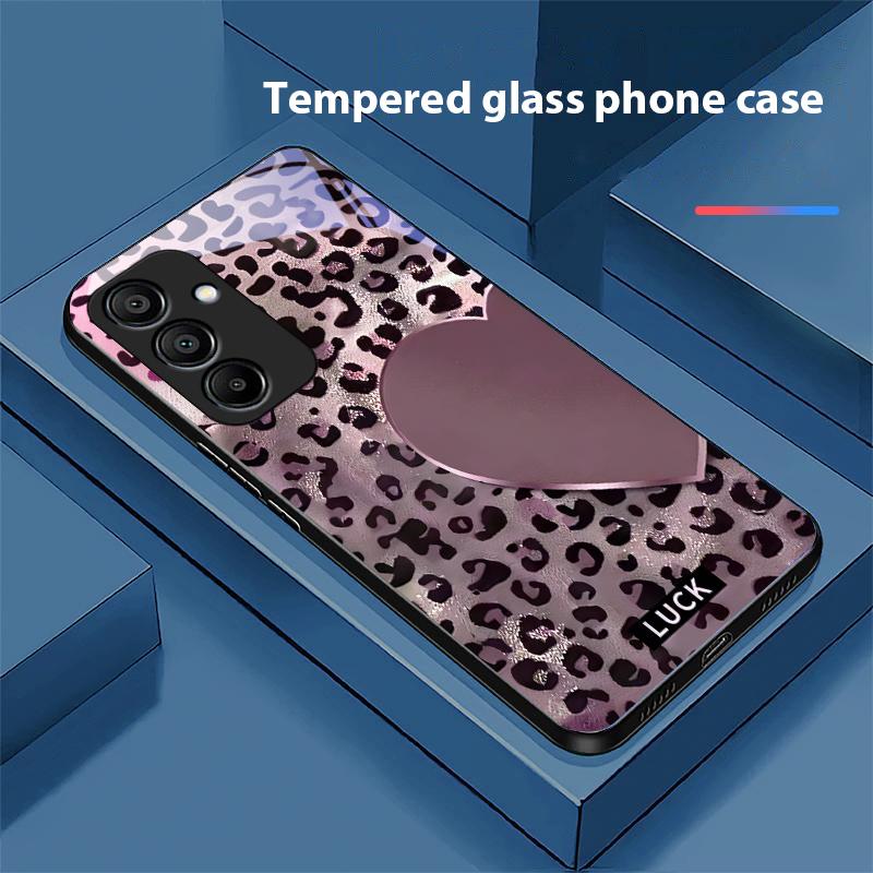 Iubire Pătată Pentru Samsung Galaxy A15 5G 54 4G 51 50 24 35 90 71 12 51 53 52S 80 22 34 Carcasă Telefon din Sticlă Călită Neagră