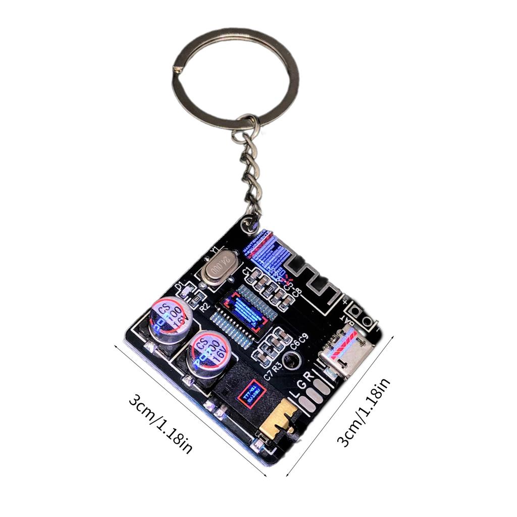 Cyberpunk Schoolbag Pendant Keychain Cyberpunk Metal Cool Circuit Board Charm For Boys Girls Vending Machine