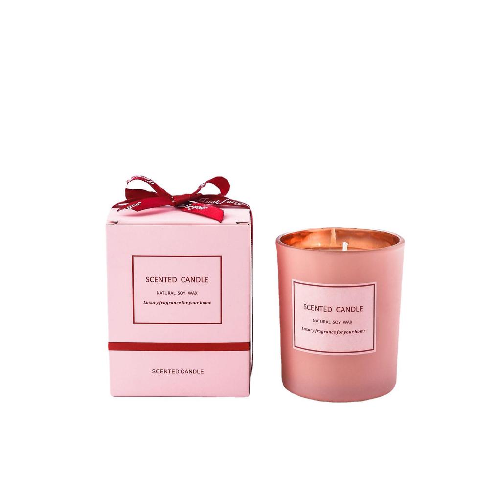 Valentine's Day Scented Candle in Electroplated Glass Cup