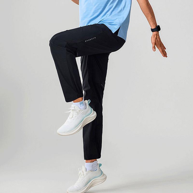 Yuebu Unisex Quick-Dry Tapered Sports Pants L