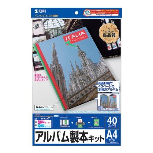 SANWA SUPPLY Handmade Album Binding Kit (A4, Double-Sided Semi-Gloss) JP-ALB7