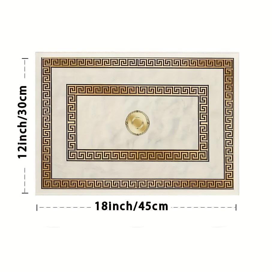 6er Set Moderne Luxus Europäischer Stil Goldenes Geometrisches Muster Tischsets, Saisonale Tägliche Feiertagsdekoration, Geeignet für Zuhause Küche Esszimmer
