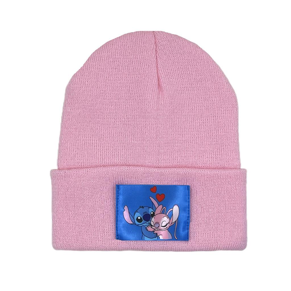 Patch Pattern Stitch Cartoon Knit Hat With Breathable Fabric And Edge Rolled