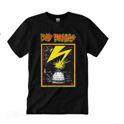 BAD BRAINS, T-SHIRT Capitol, T-SHIRT Nuova di Zecca, T-SHIRT a Maniche Corte, T-SHIRT Unisex Girocollo