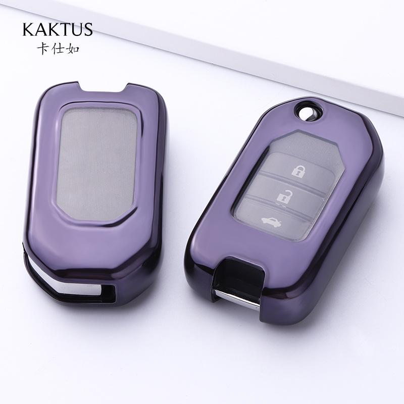 Tpu Full Protect Key Shell Cover Key Case For Honda Civic Cr-V Hr-V Accord Jade Crider Odyssey - Remote Protector