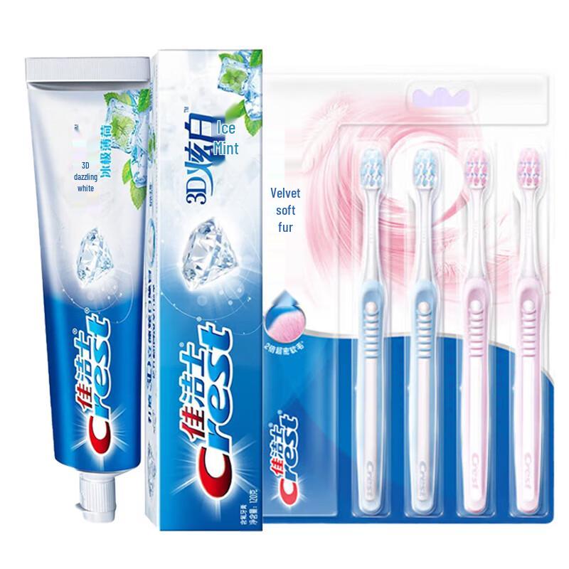 Crest 3D White Arctic Fresh Toothpaste & Gum Care Toothbrush Set