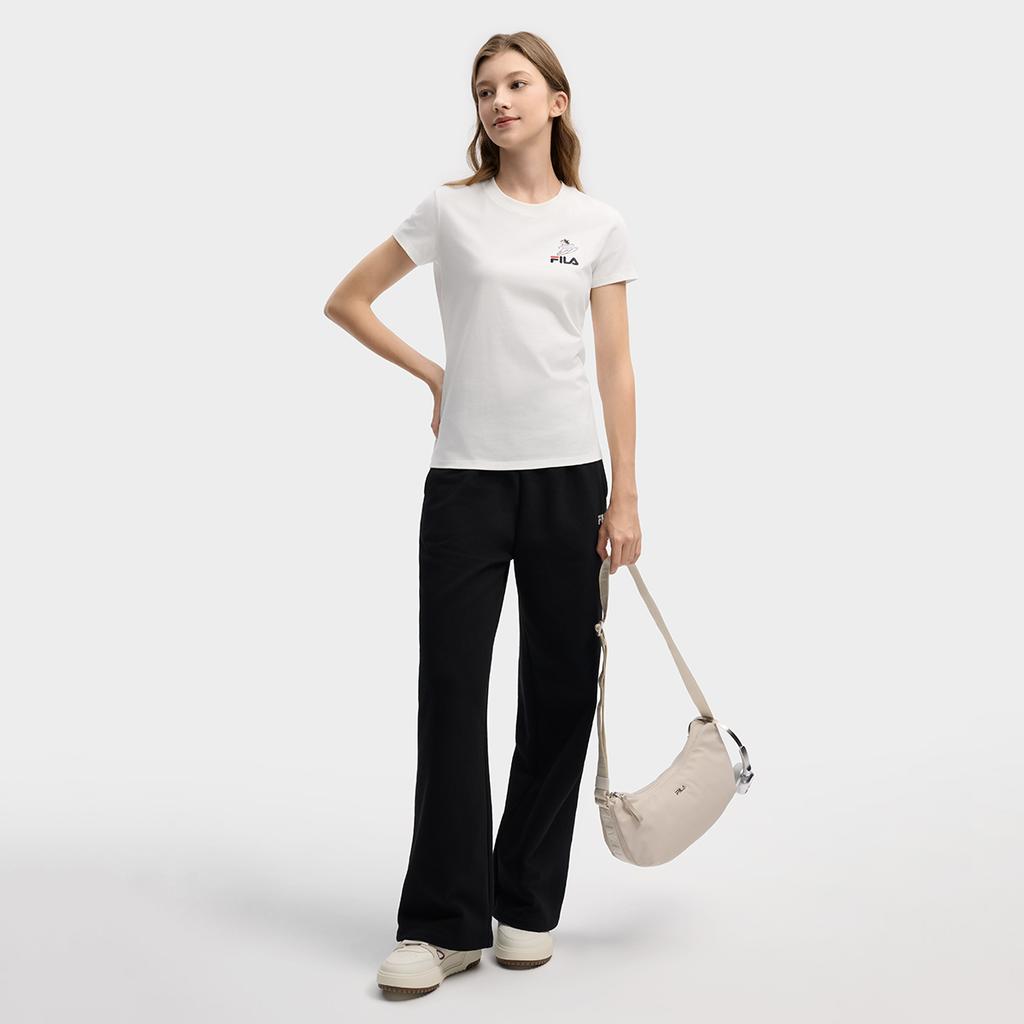 Fila Original Surf Balloon T Classic Simple Embroidered Logo Cat Retro Sports Casual Versatile Comfortable Short Sleeve T-Shirt F51W619101FWT