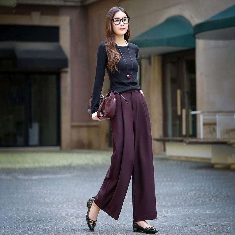 Demana Women's Pleated Wide-Leg Commuter Trousers