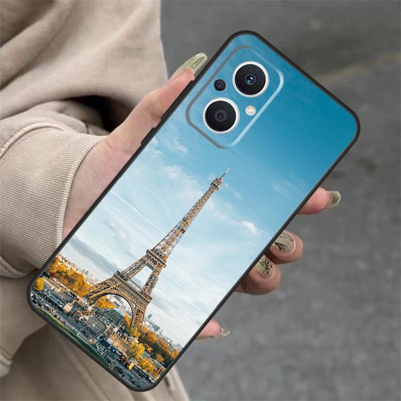 France Paris Eiffel Tower Case For OPPO Reno 8T 13F 14F 12F 11F 10 12 13 14 Pro 7 8 Lite OPPO Find X8 X6 X9 Pro Cover