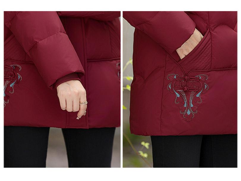 Marke Kältefeste Elegante Daunenjacke für Mama - 2025 Winterwärme, Dicke Weiße Entendaunenmantel für Mittelalte und Ältere Frauen.