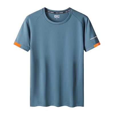 Men's Large Quick-Dry Outdoor Sports T-Shirt - Summer Short-Sleeve with Group Printing