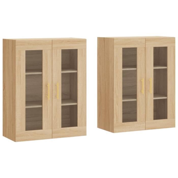 VidaXL Wall Cabinets 2 Pcs Sonoma Oak Engineered Wood 3197932