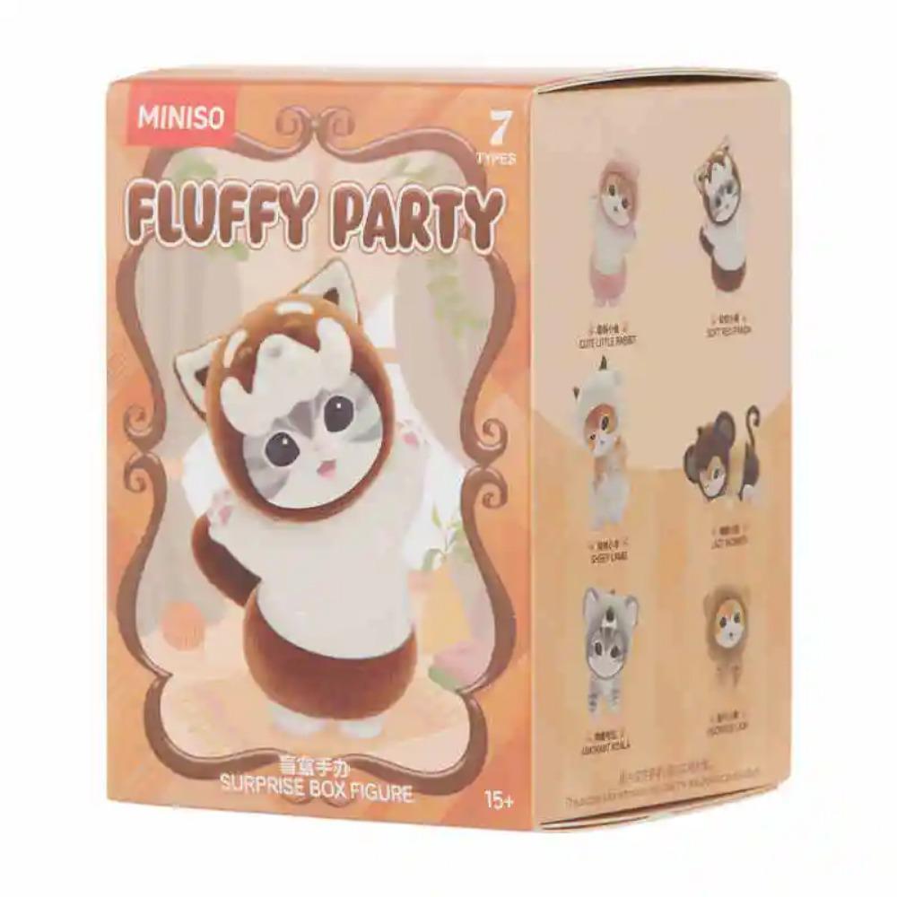 MINISO Mofusand Fluffy Party Series Blind Box Toy Cute Figure Kawaii Anime Figurines Collect Toys Mystery Box Kids Birthday Gift