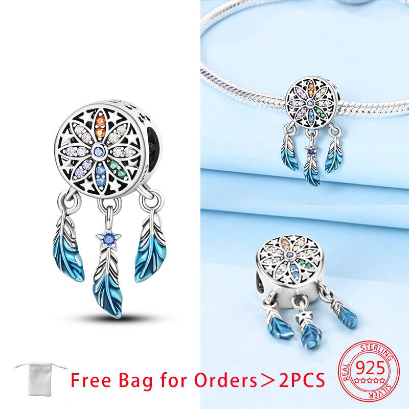 Orginal Copper Hearts Dream Charm For Bracelet Bead Jewelry Charm For Woman Making Fine Jewelry Gift Diy Acccessory