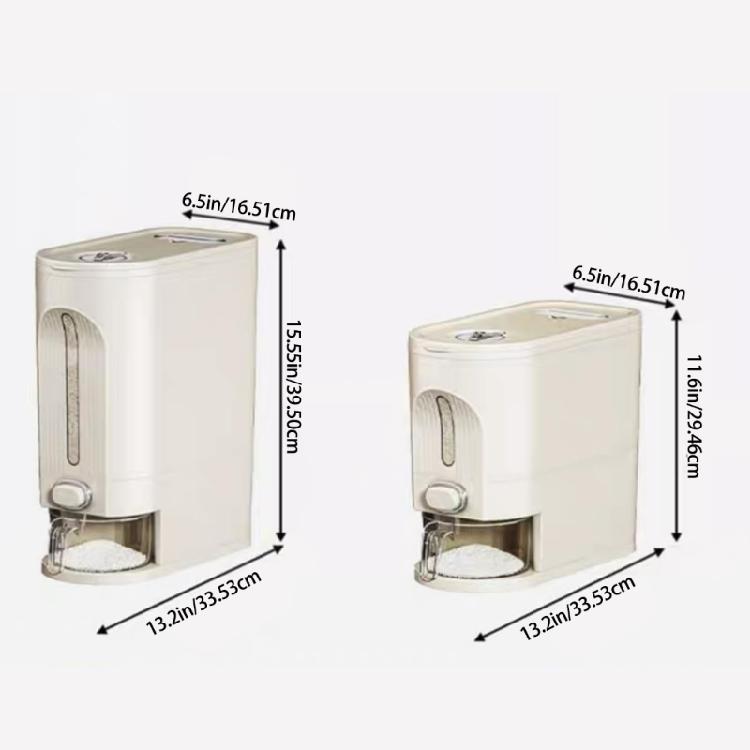 Kitchen Rice and Grains Storage Container with Airtight Lid Moisture Proof Cereal Dispenser Large Capacity Rice Bin