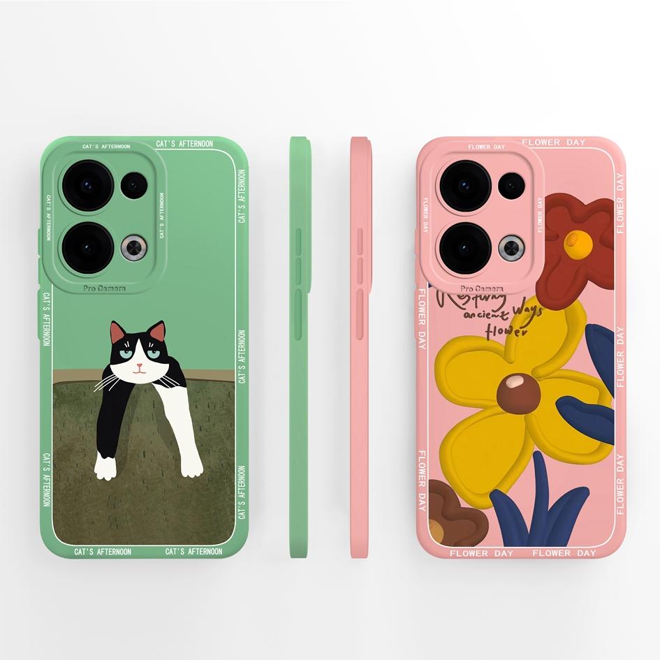 Für Oppo Reno13 Pro 12F F27 A3 NFC Realme C75 Realme 14 Pro Plus A40 A40m A60 Hülle Hübsche Avocado Weiche Flüssigkeit Silikon Stoßfeste Abdeckung für Oppo Shell