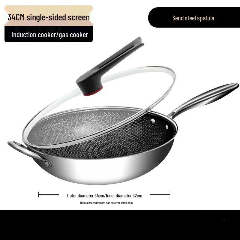 Yingtang 34cm Stone Non-stick Wok with Lid
