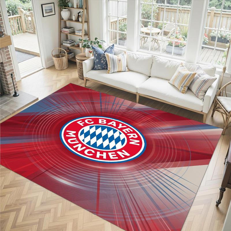 Bayern Munich Design Crystal Velvet Carpet Cozy Non?Slip Printed Rug For Bedroom Living Room Entrance