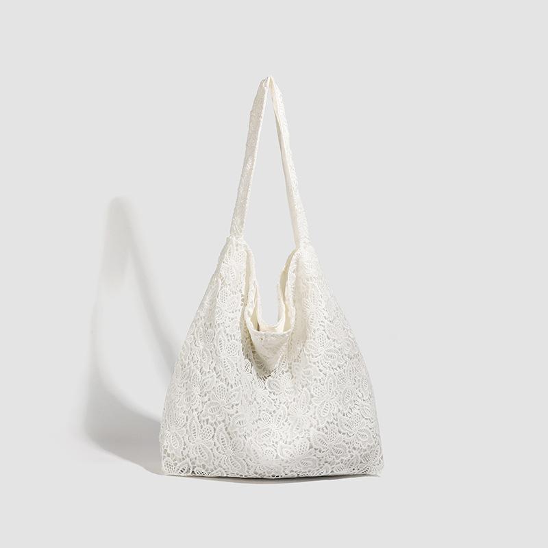 

Пасторальная кружевная сумка через плечо 2025 новая весна и лето нежная большая вместимость Сяньмэй для работы и отдыха подмышечная женская сумка