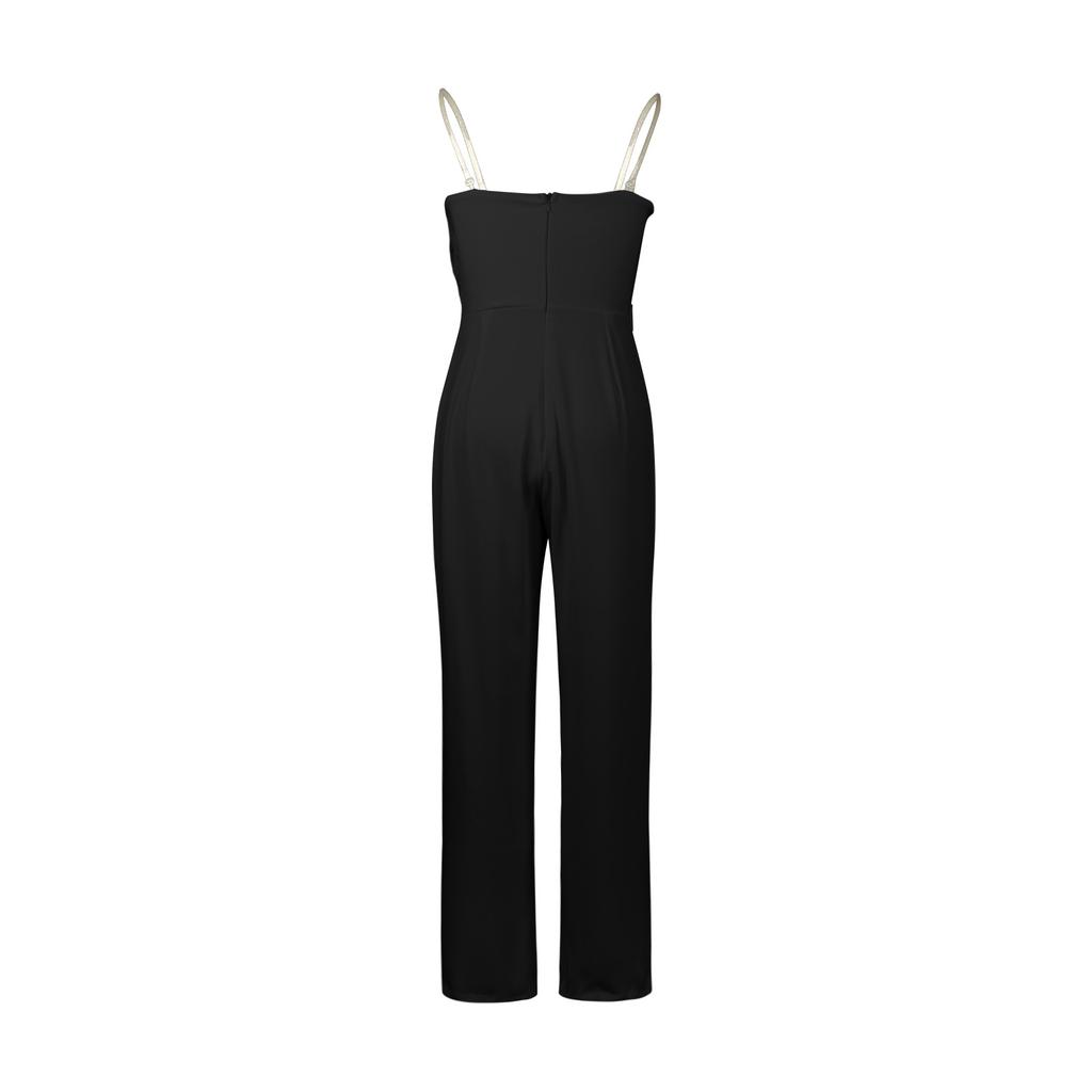 Women's Fashion Casual Feather Top Breast Sexy Sleeveless Jumpsuits