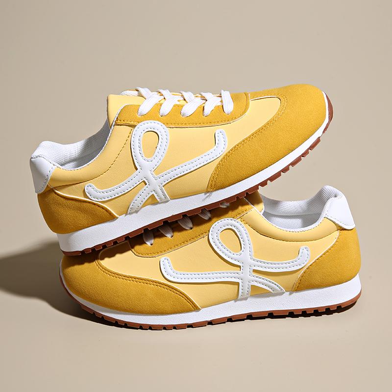 New Vulcanized Wedged Sneakers Women's Laced Up Sports Shoes Casual Non Slip Trainers Comfortable Jogging Shoes Sneakers